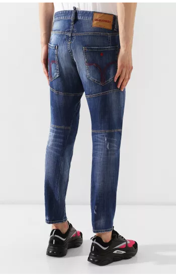 Dsquared2  Pantalon 98 % coton de Dsquared2 S74LB0611 Couleur : 470 DENIM