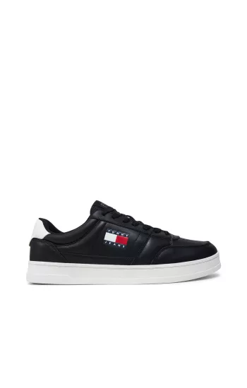 Sneakers Tommy Hilfiger 100% Cuir Pour Homme REFERENCE : EM0EM01574 Couleur : BDS Black