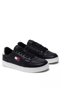Sneakers Tommy Hilfiger 100% Cuir Pour Homme REFERENCE : EM0EM01574 Couleur : BDS Black